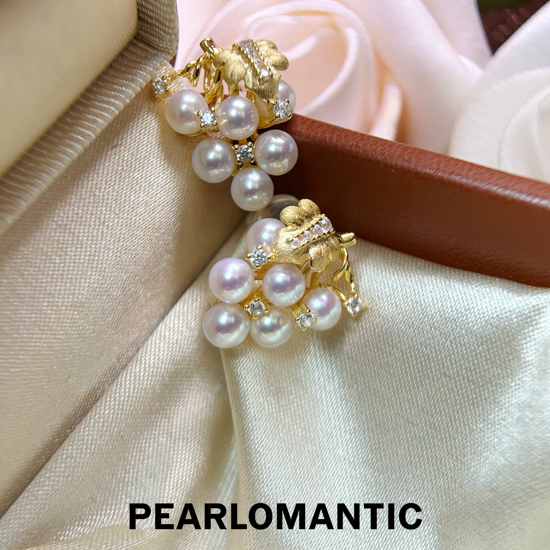 [Designer’s Choice] Pinky Grape 5A Freshwater Pearl Stud Earrings &amp; Set