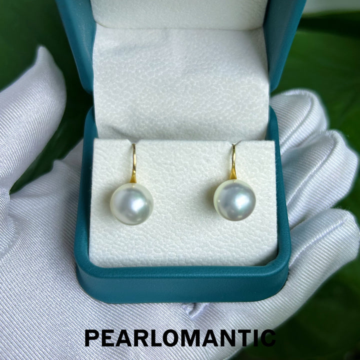 [Fine Jewelry] Australian White Pearl 9.5-10mm High-Heel Design Earrings w/ 18k Gold