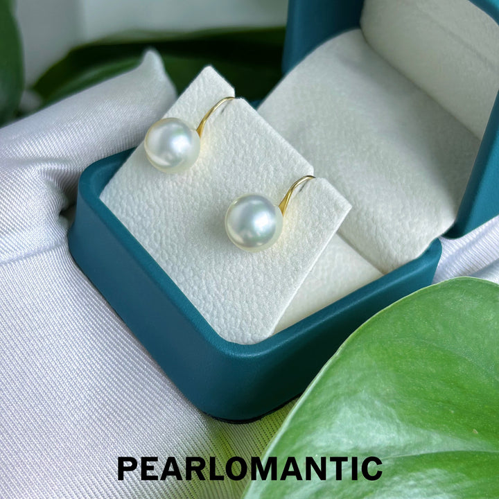 [Fine Jewelry] Australian White Pearl 9.5-10mm High-Heel Design Earrings w/ 18k Gold