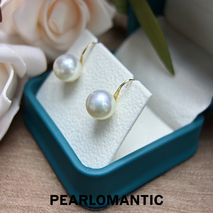 [Fine Jewelry] Australian White Pearl 9.5-10mm High-Heel Design Earrings w/ 18k Gold