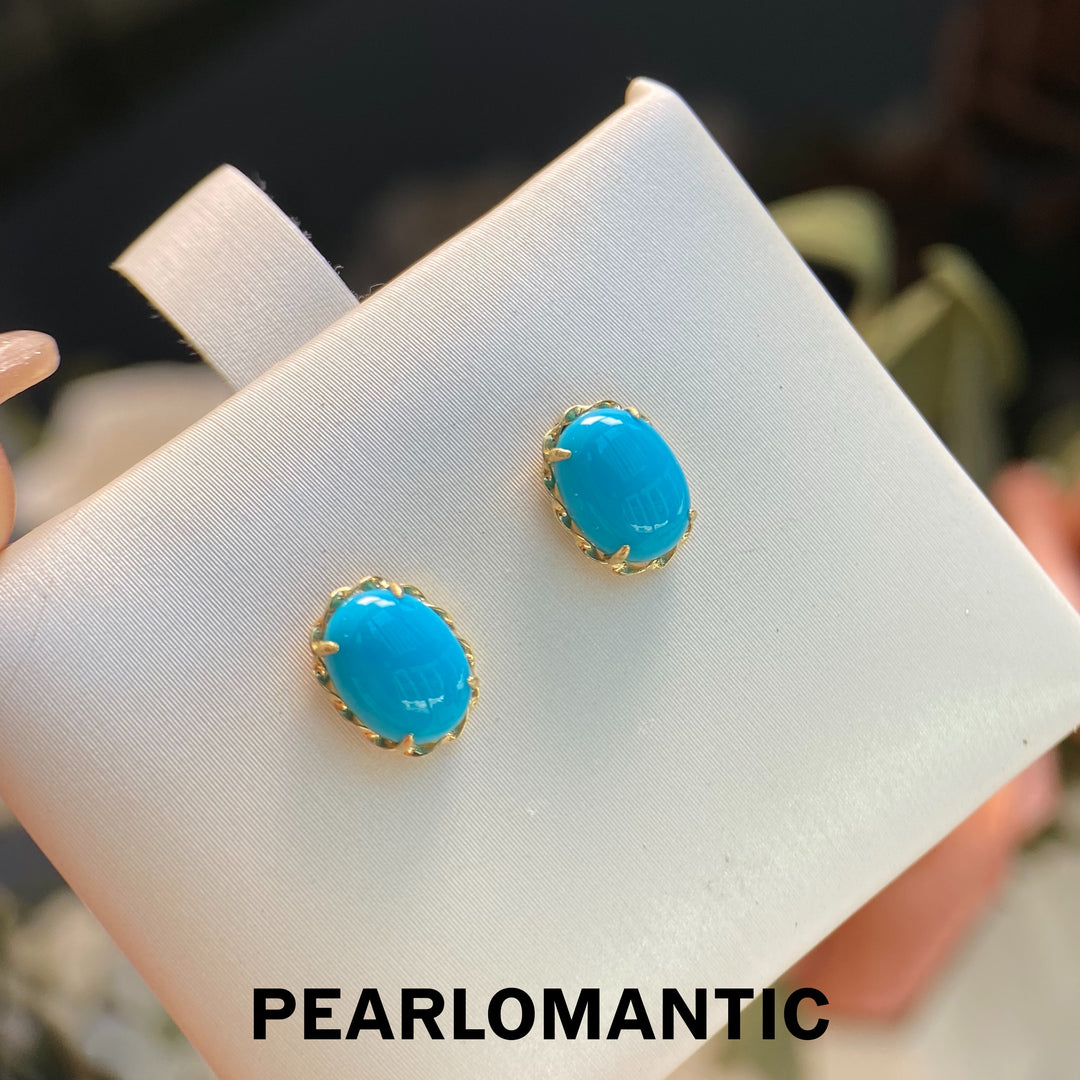 [Group-Buying] 18k Gold Turquoise Classic Earring Studs, Pendants or Jewelry Set All-purpose Clasp