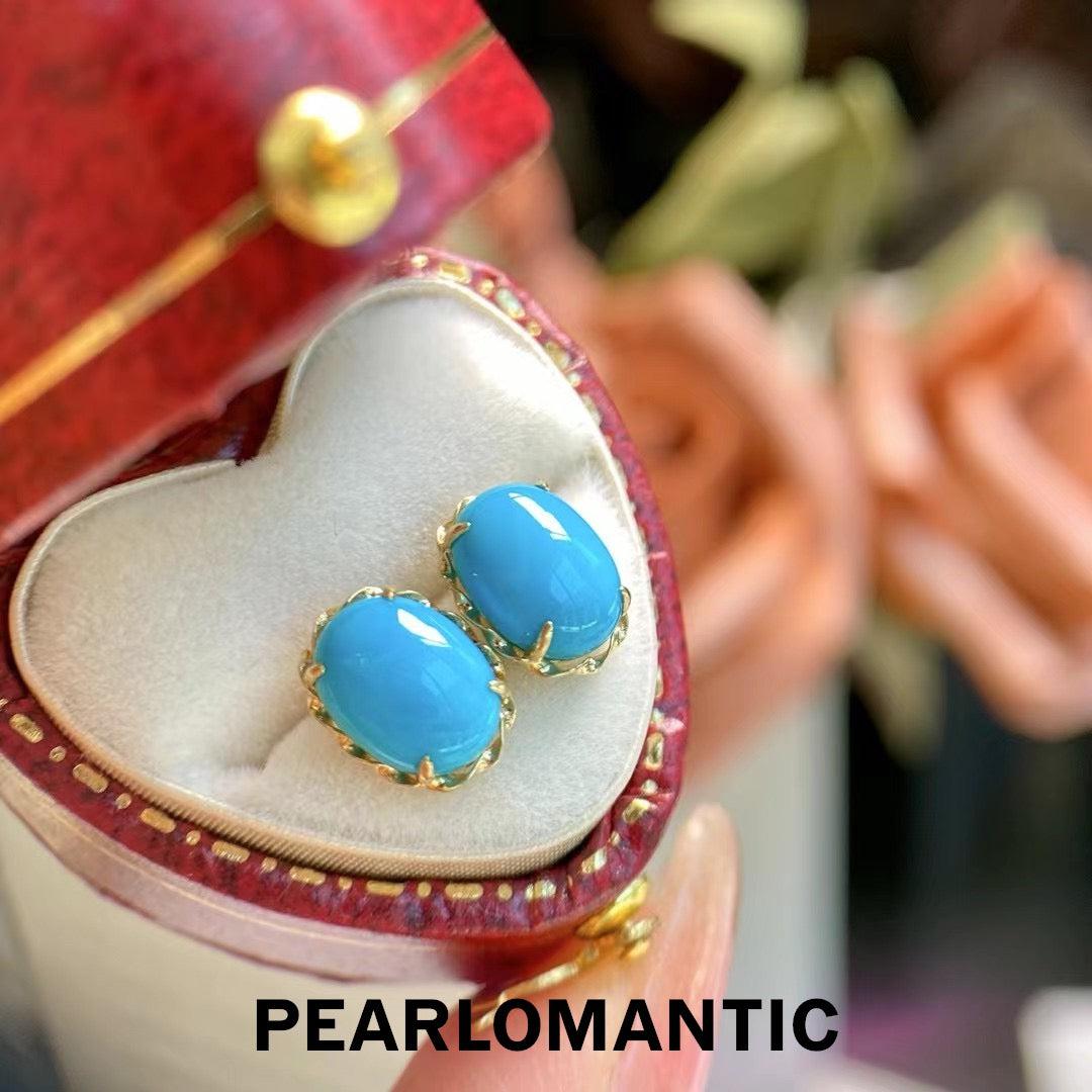 [Group-Buying] 18k Gold Turquoise Classic Earring Studs, Pendants or Jewelry Set All-purpose Clasp