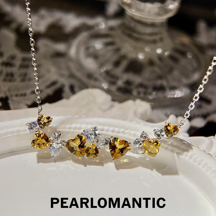 [Designer's Choice] Citrine 1.5ct Sunshine Heart Balance w/ S925 Silver Adjustable Chain
