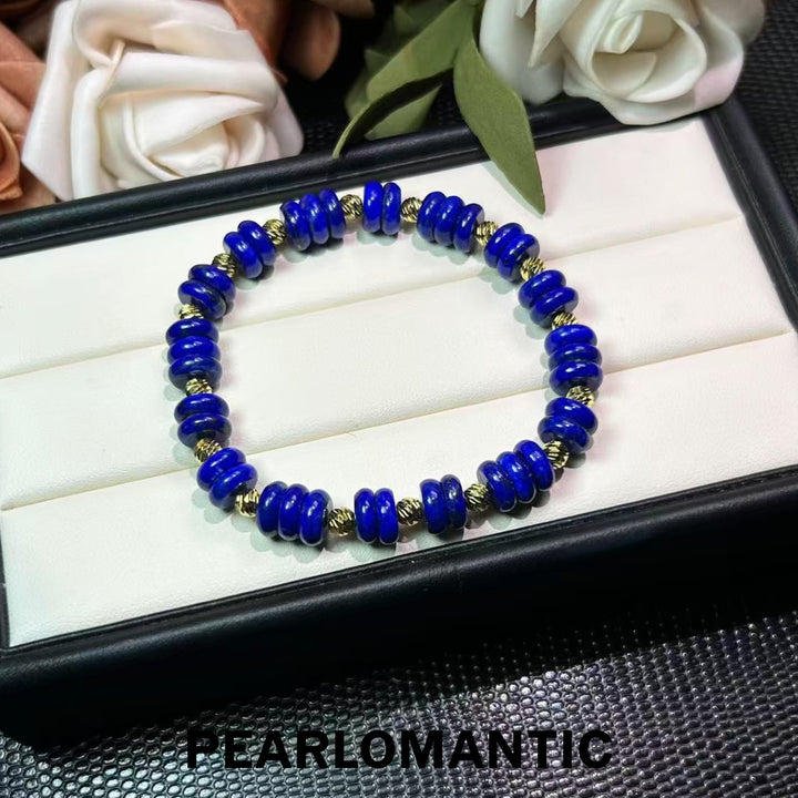 [Designer’s Choice] Midnight Orbit Old-Mine Lapis Lazuli Beaded Bracelet