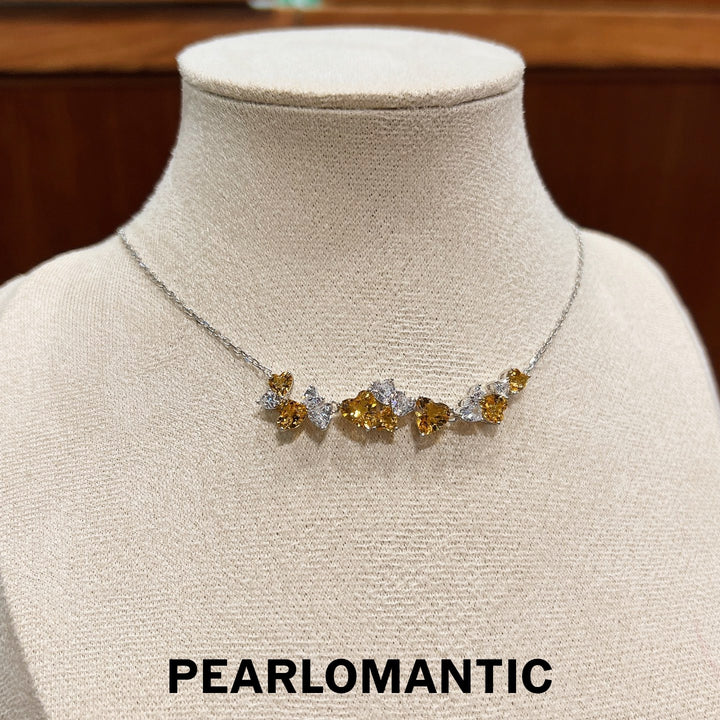 [Designer's Choice] Citrine 1.5ct Sunshine Heart Balance w/ S925 Silver Adjustable Chain