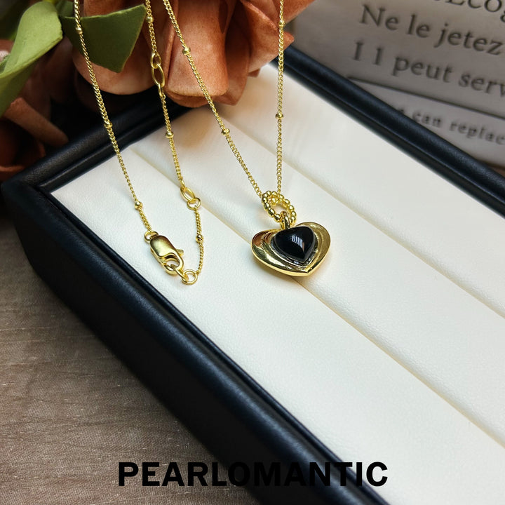 [Designer’s Choice] Natural Black Onyx Heart Shape Earrings & Pendants