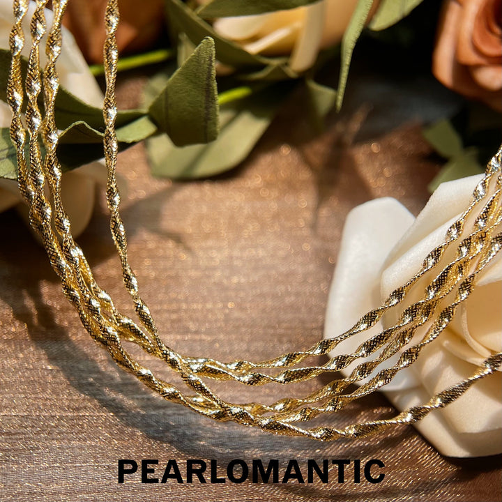 [Fine Jewelry] Italian Crafted 18K Gold Meticulously Detailed Choker About 40cm