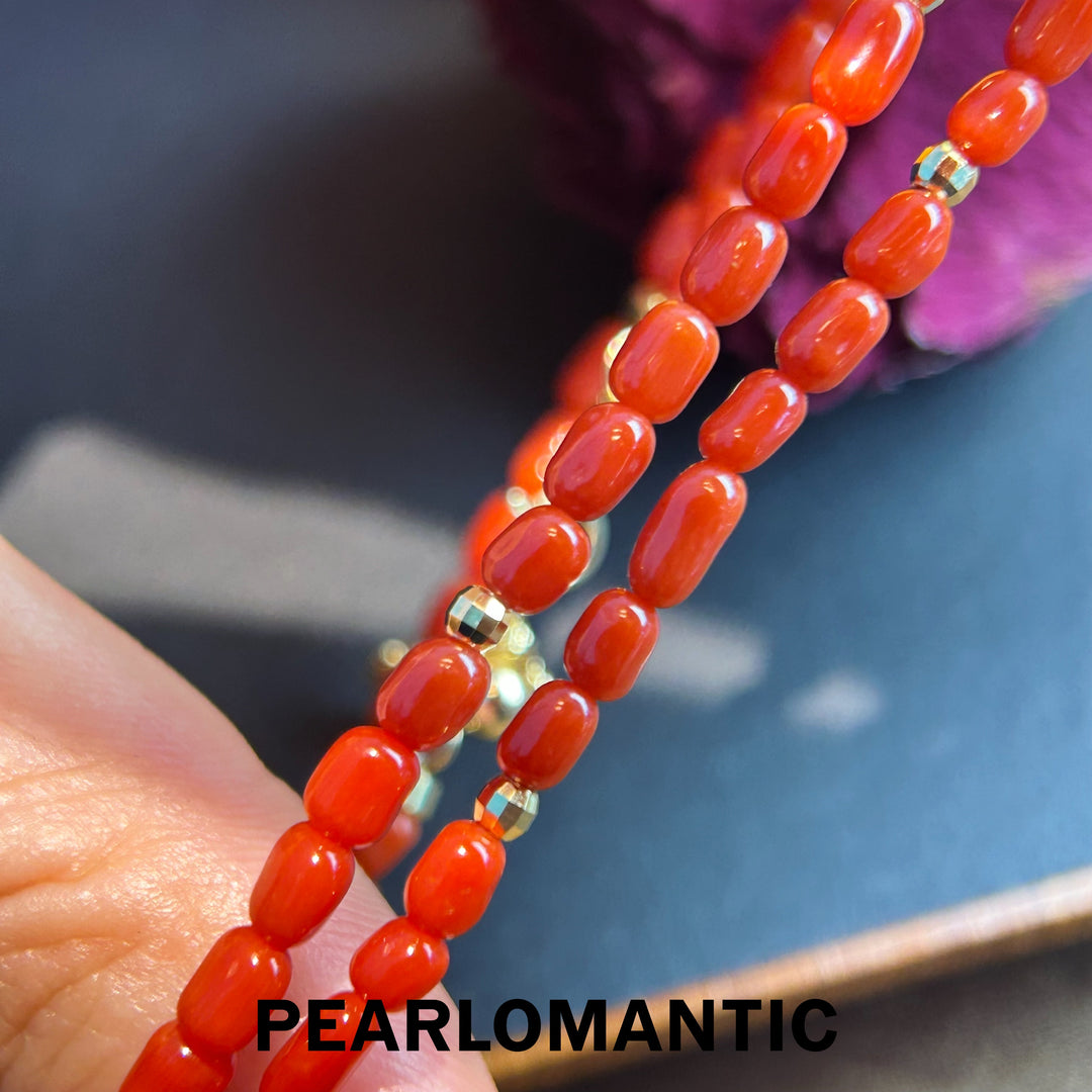 [Designer's Choice] Red Coral Necklaces & Tahitian Baroque Pendants w/ S925 Silver