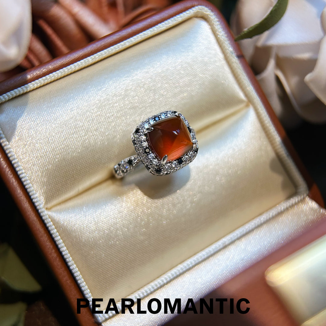 [Designer's Choice] One - of - a - Kind S925 Garnet Stunning Orange Ring US Size 6.5