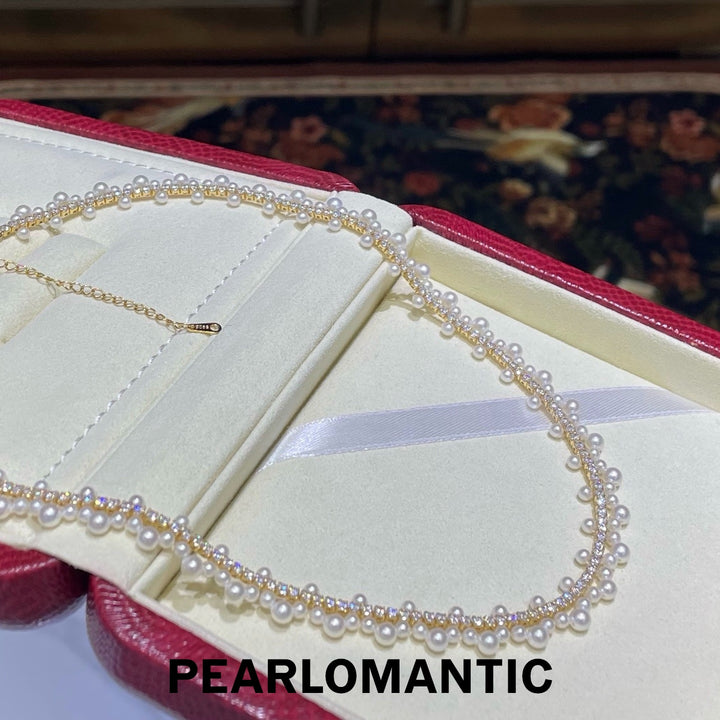 [Designer’s Choice] Woven Pearl 5A Freshwater Pearl S925 Gold-Plated Necklace 40+5cm