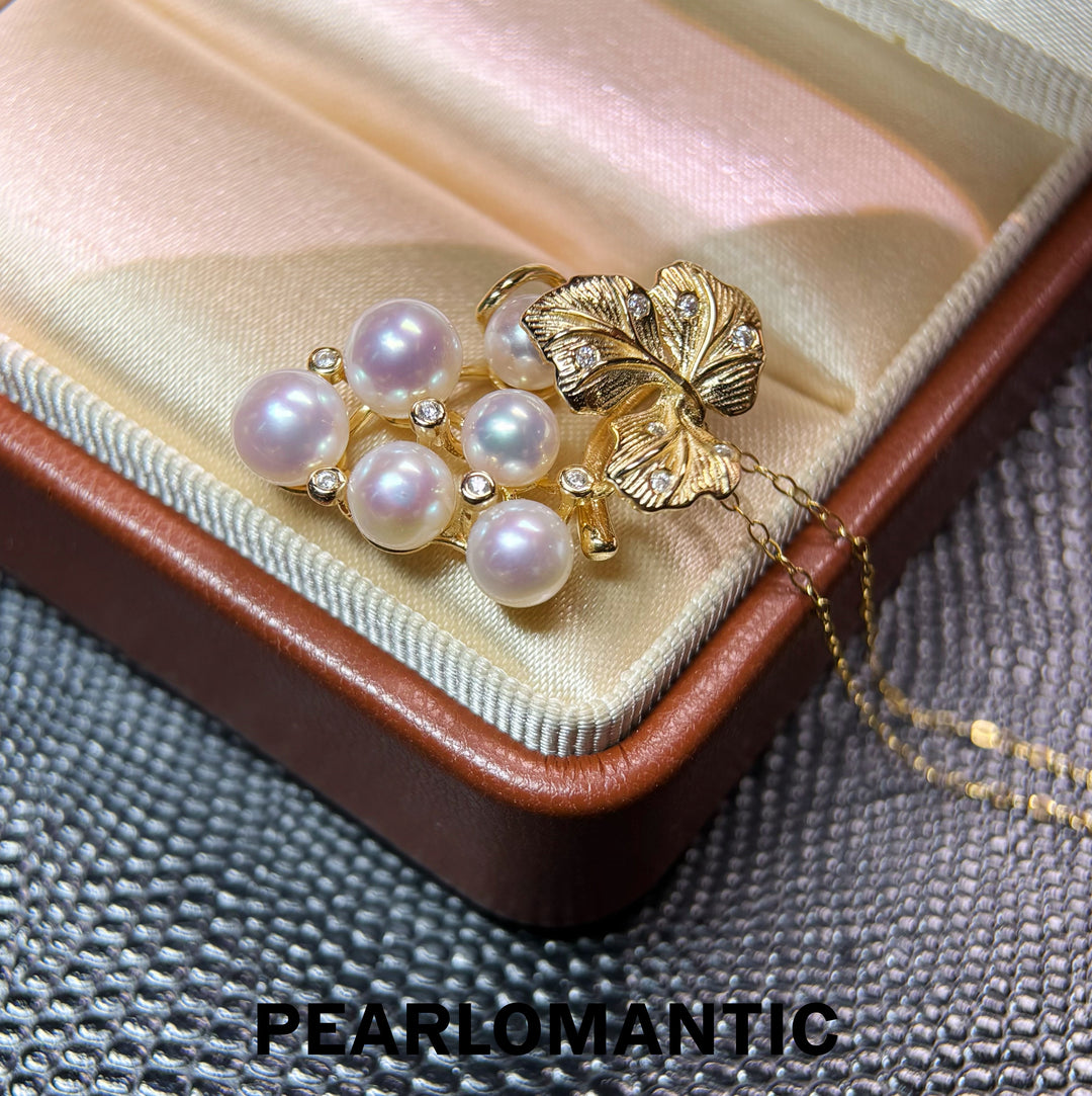 [Designer’s Choice] Clover Grape 5A Pinky Freshwater Pearl S925 Gold-Plated Necklace