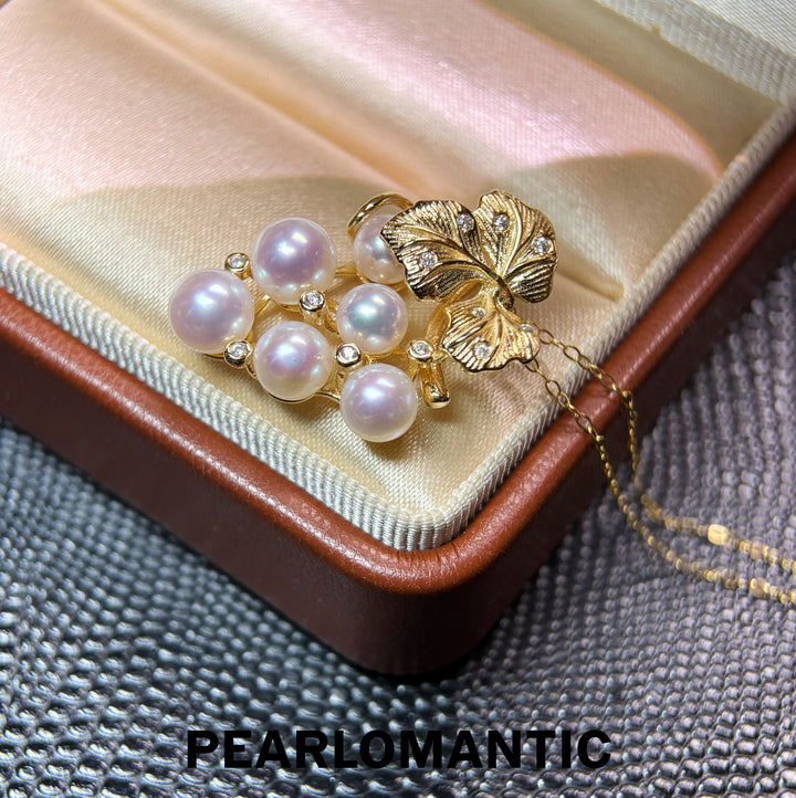 [Designer’s Choice] Clover Grape 5A Pinky Freshwater Pearl S925 Gold-Plated Necklace