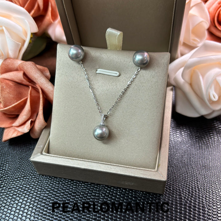 [Fine Jewelry] Tahitian Platinum Gray Pearl PT900 Enhancer Pendant