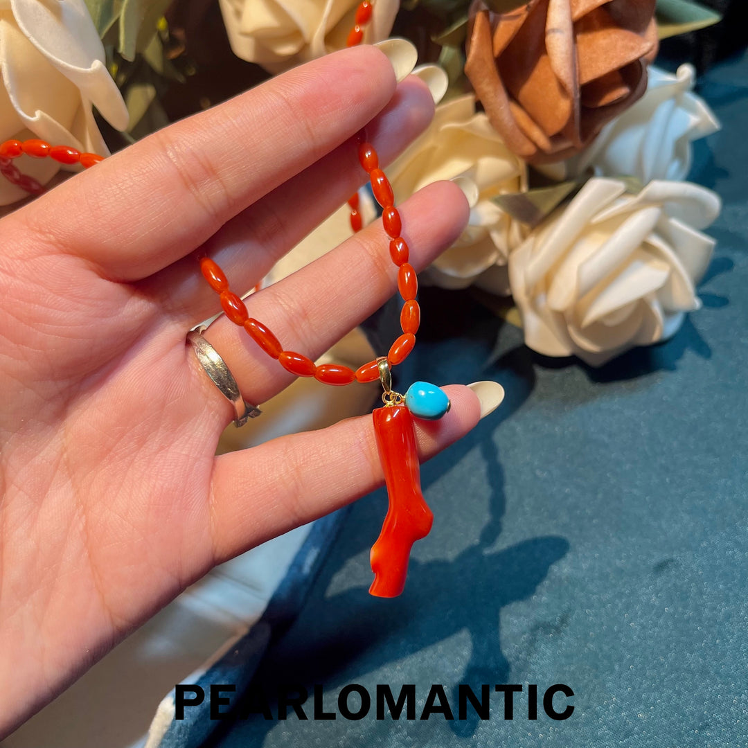 [Designer's Choice] Japan Made Red Coral Dual Styles Pendants & Necklaces