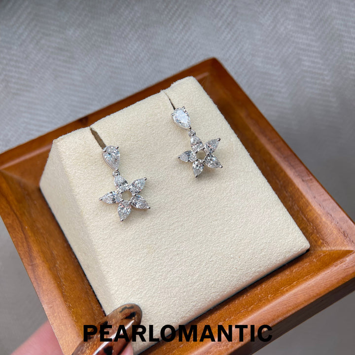 [Joyas Fina] Pendientes Starlight Garden con Diamantes Creados en Laboratorio y PT900