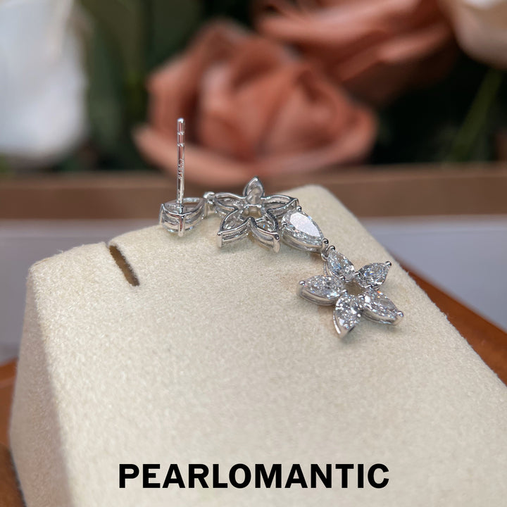 [Joyas Fina] Pendientes Starlight Garden con Diamantes Creados en Laboratorio y PT900