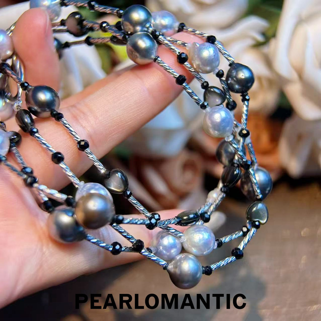 [Designer's Choice] S925 Silver Japan Made Smoky Elegance Sweater Necklace Chain
