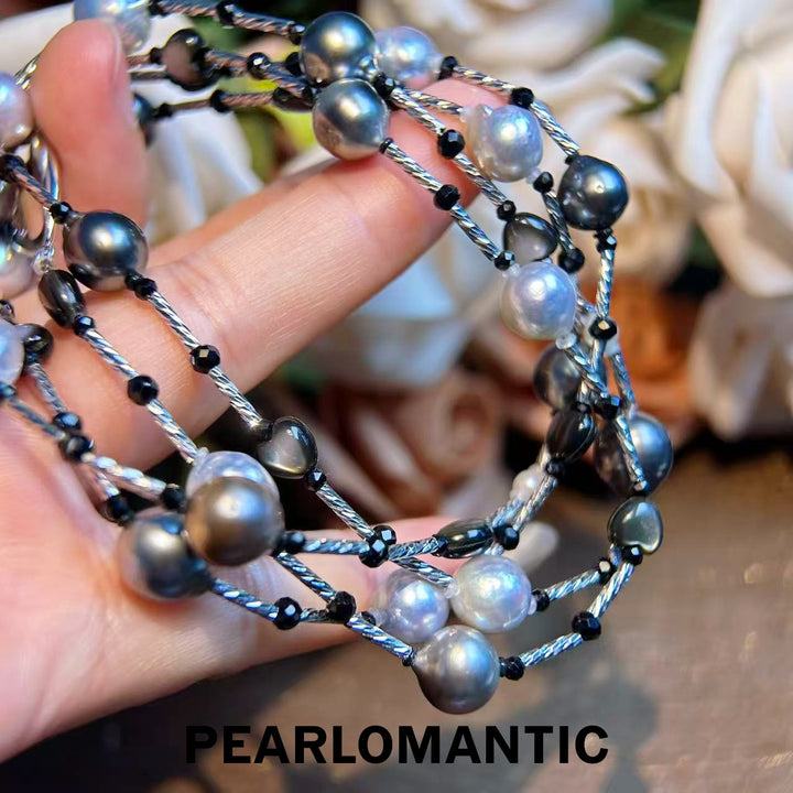 [Designer's Choice] S925 Silver Japan Made Smoky Elegance Sweater Necklace Chain