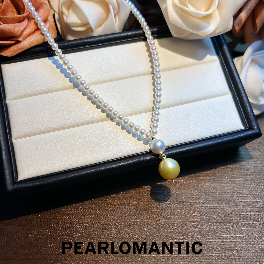 [Designer's Choice] Unique Freshwater & South Sea Pearl Blend S925 Silver Necklace
