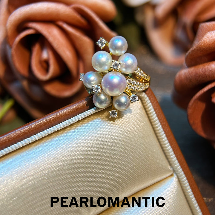 [Designer's Choice] Akoya Pearl 3-7mm Luminous Bloom Ring w/ S925 Silver