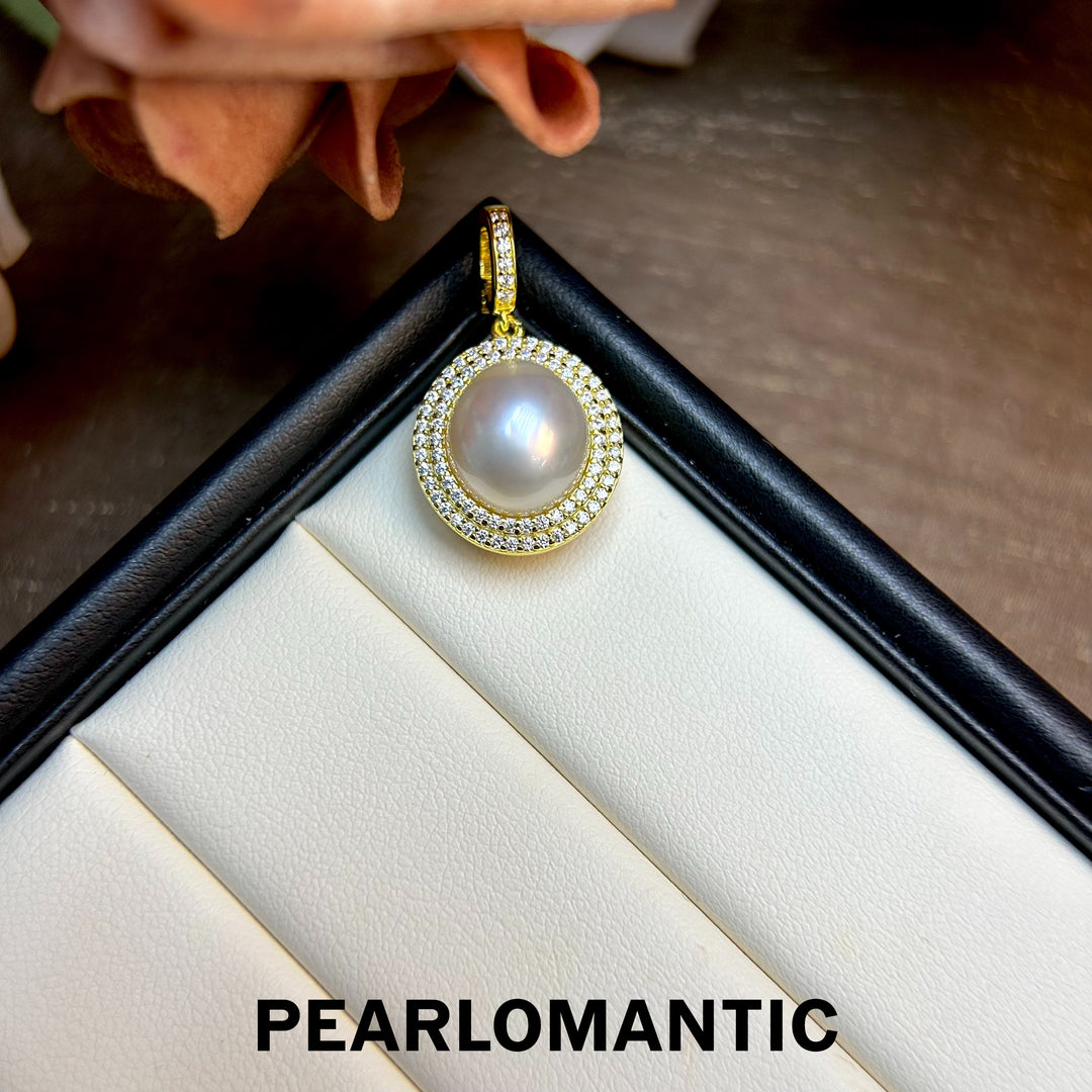 [Designer's Choice] Australian White Pearl 10-11 Near-Round All-purpose Clasp Pendants S925 Silver