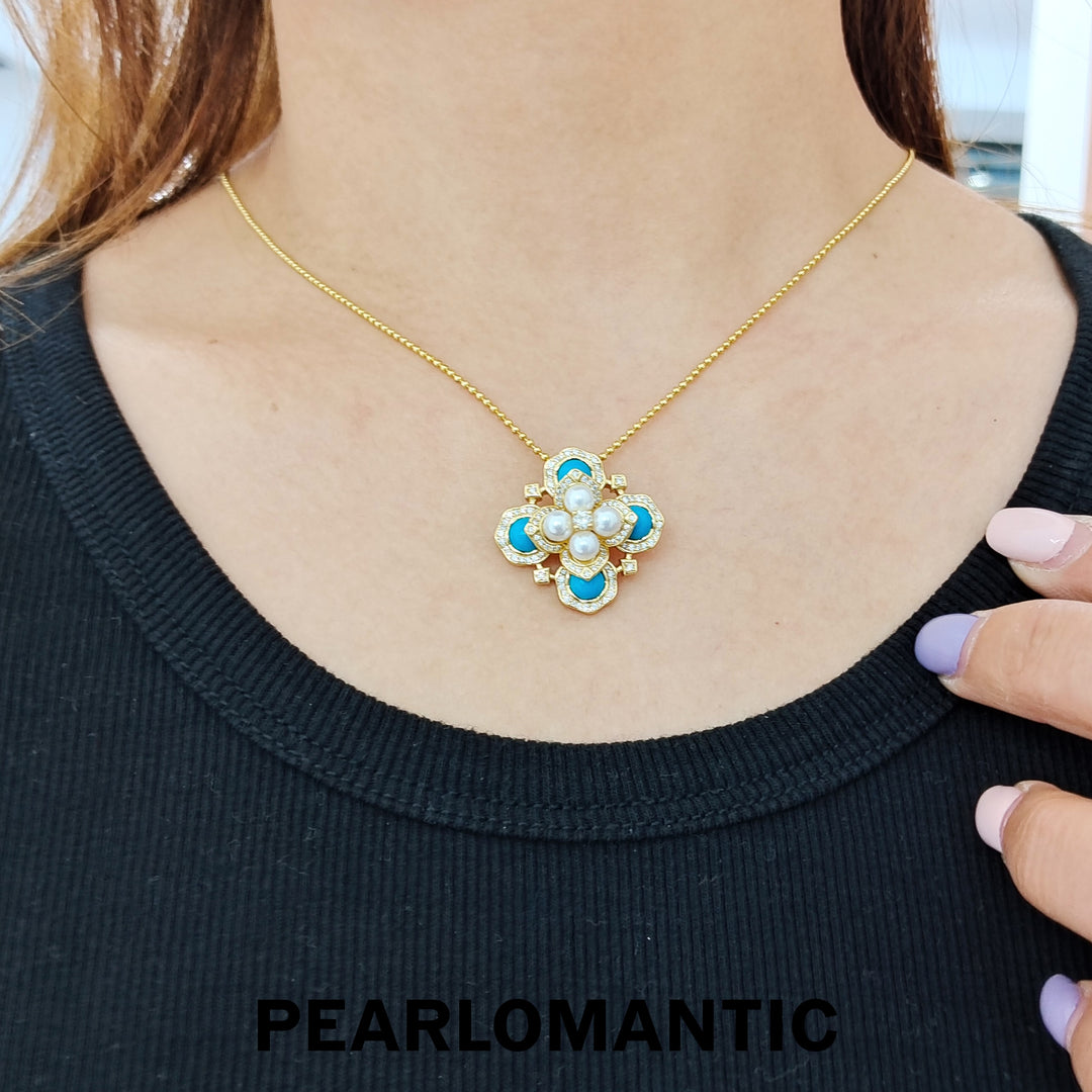 [Designer's Choice] Freshwater Pearl Celestial Cross Earrings, Pendants or Sets