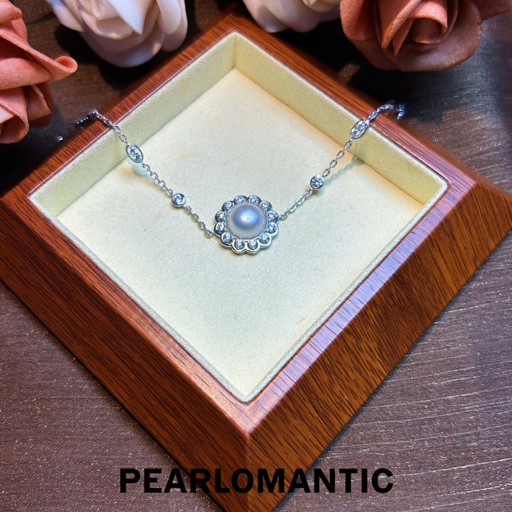 [Everyday Essentials] Australian Mabe Pearl 9-10mm Floral Adjustable Bracelets