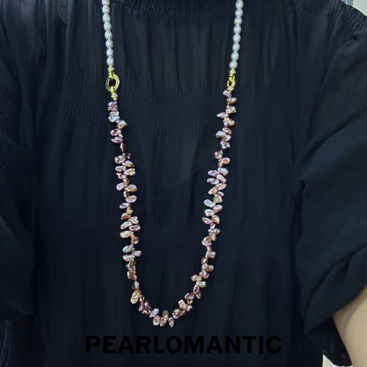 [Designer's Choice] Freshwater Pearl Long Sweater Chain Necklace 80 to 85cm