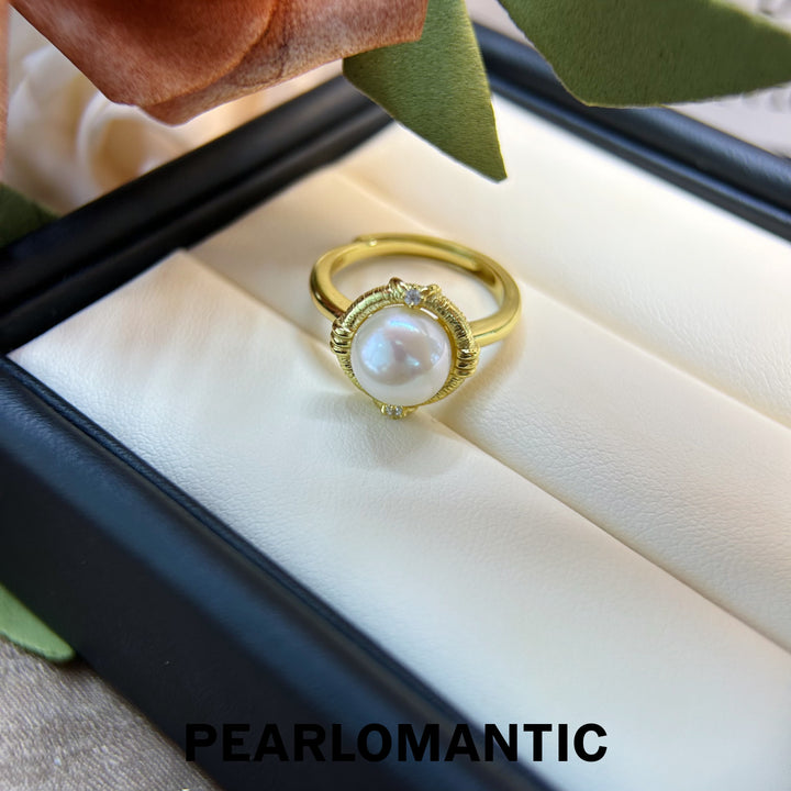 [Everyday Essentials] Non-nucleated Freshwater Pearl 8-9mm Mirror-Like Luster Adjustable Rings