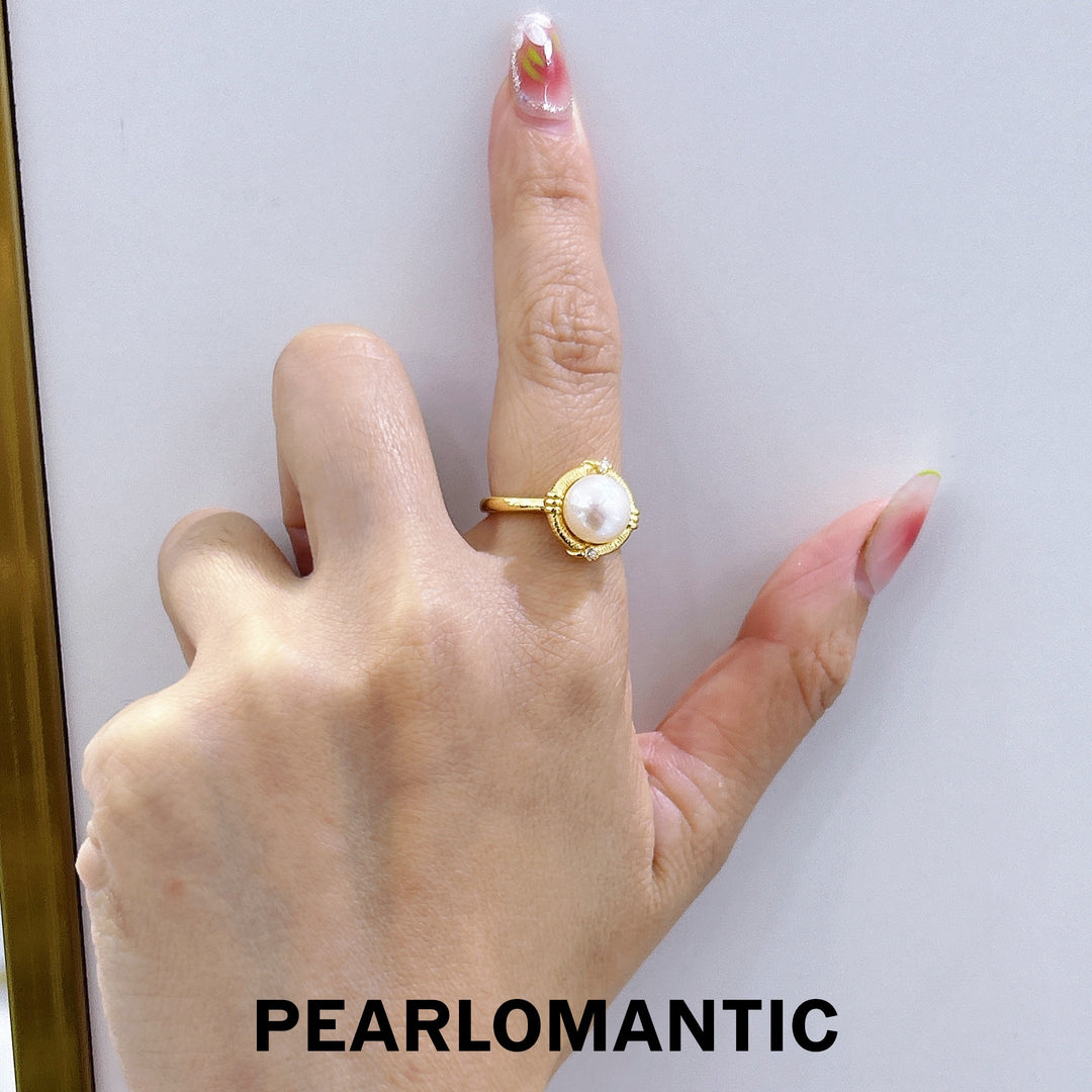 [Everyday Essentials] Non-nucleated Freshwater Pearl 8-9mm Mirror-Like Luster Adjustable Rings