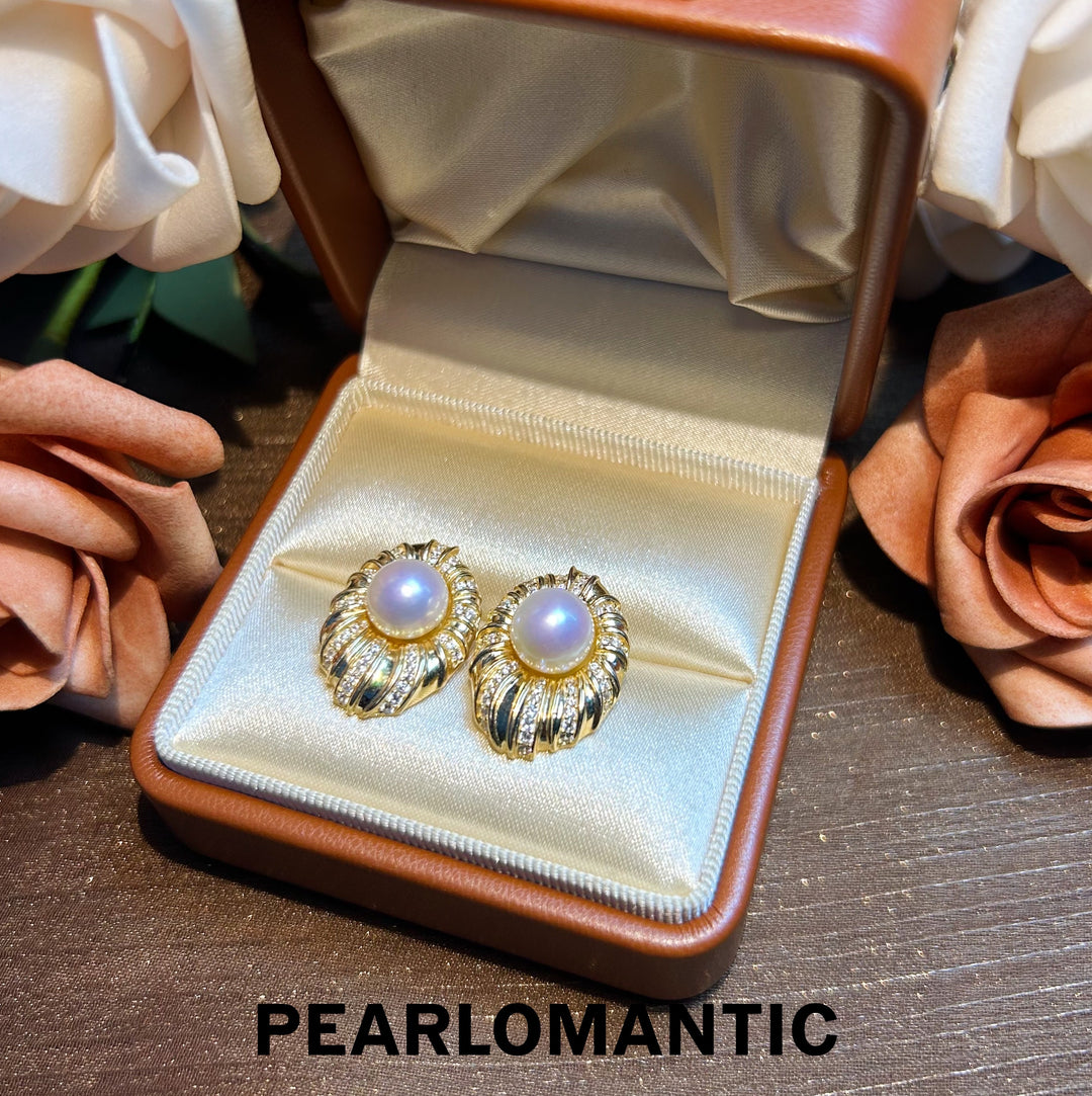[Designer's Choice] Fancy Retro Pearl Delights 5A Top Level 8 - 9mm S925 Earrings