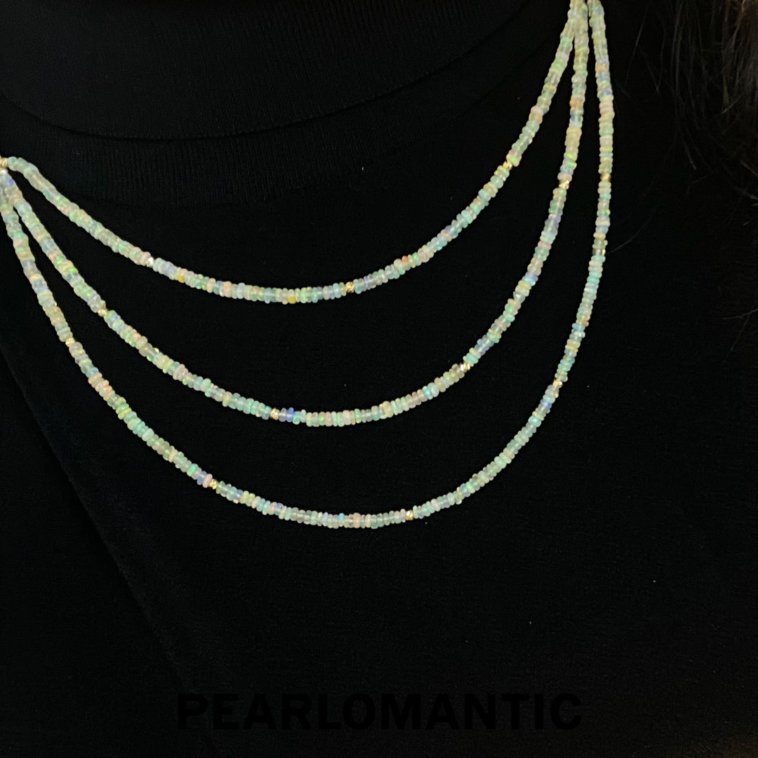 [Fine Jewelry] Three Layer Vintage Style Natural Opal Necklaces