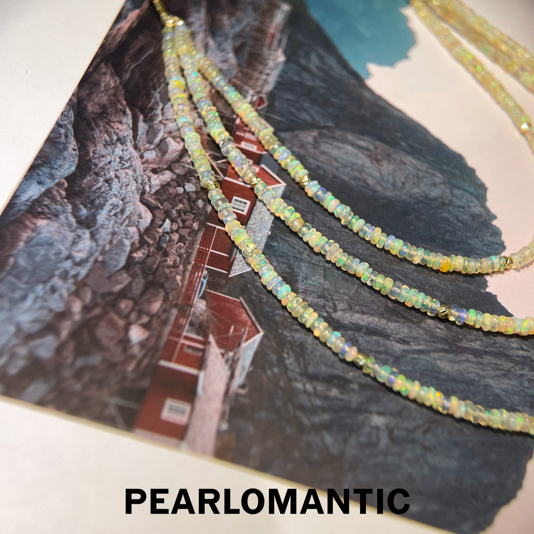 [Fine Jewelry] Three Layer Vintage Style Natural Opal Necklaces