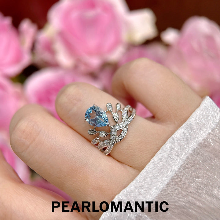[Designer’s Choice] Ice Crown Swiss Blue Topaz Crown Ring 2ct S925