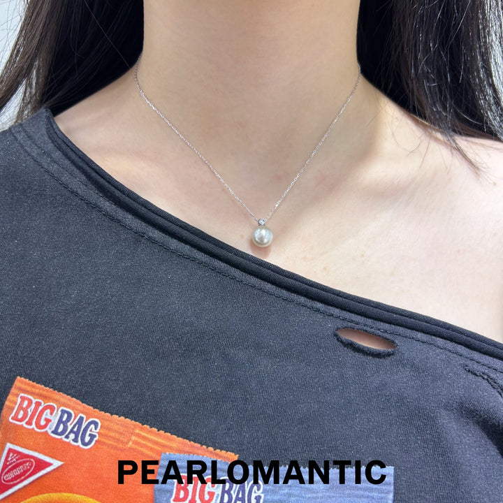 [618 Sale] 5A Akoya Madama Pearl Minimalist Pendant w/ Sparkling Top