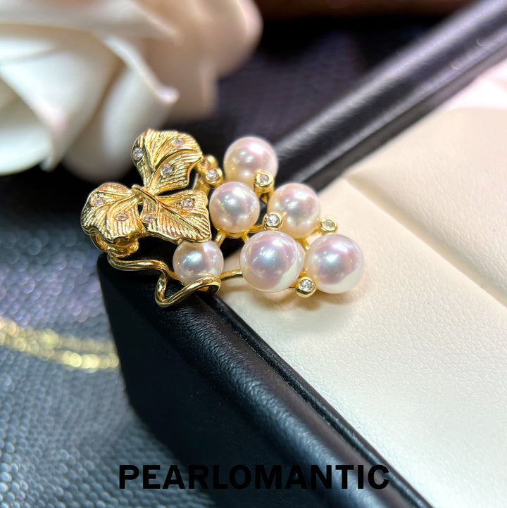 [Designer’s Choice] Clover Grape 5A Pinky Freshwater Pearl S925 Gold-Plated Necklace