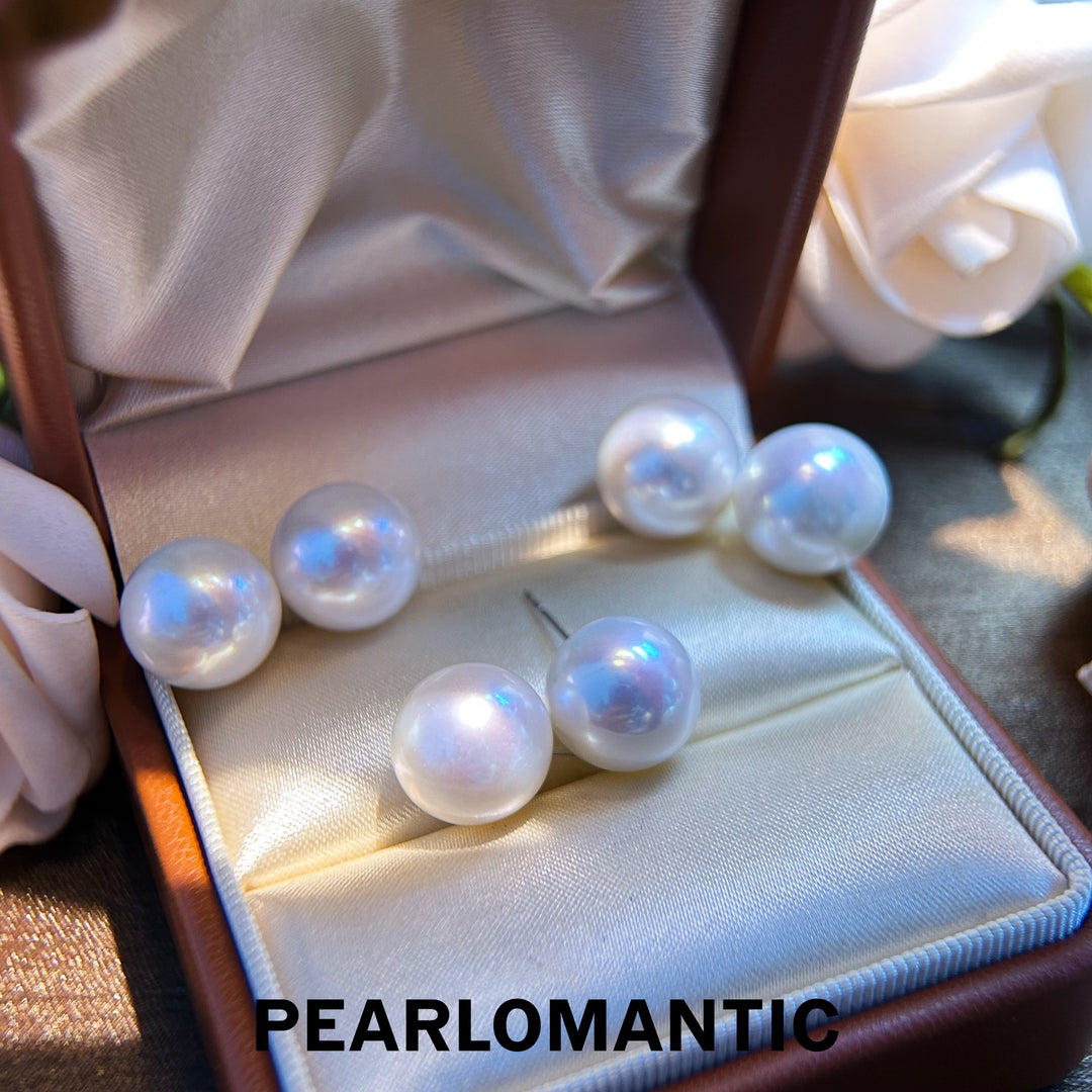 [Designer's Choice] Freshwater Pearl 12-13mm Excellent Luster Classic Essential Earring Studs