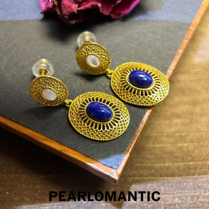 [Everyday Essentials] Lapis Lazuli & MOP Soluna Buccellati Style Earrings