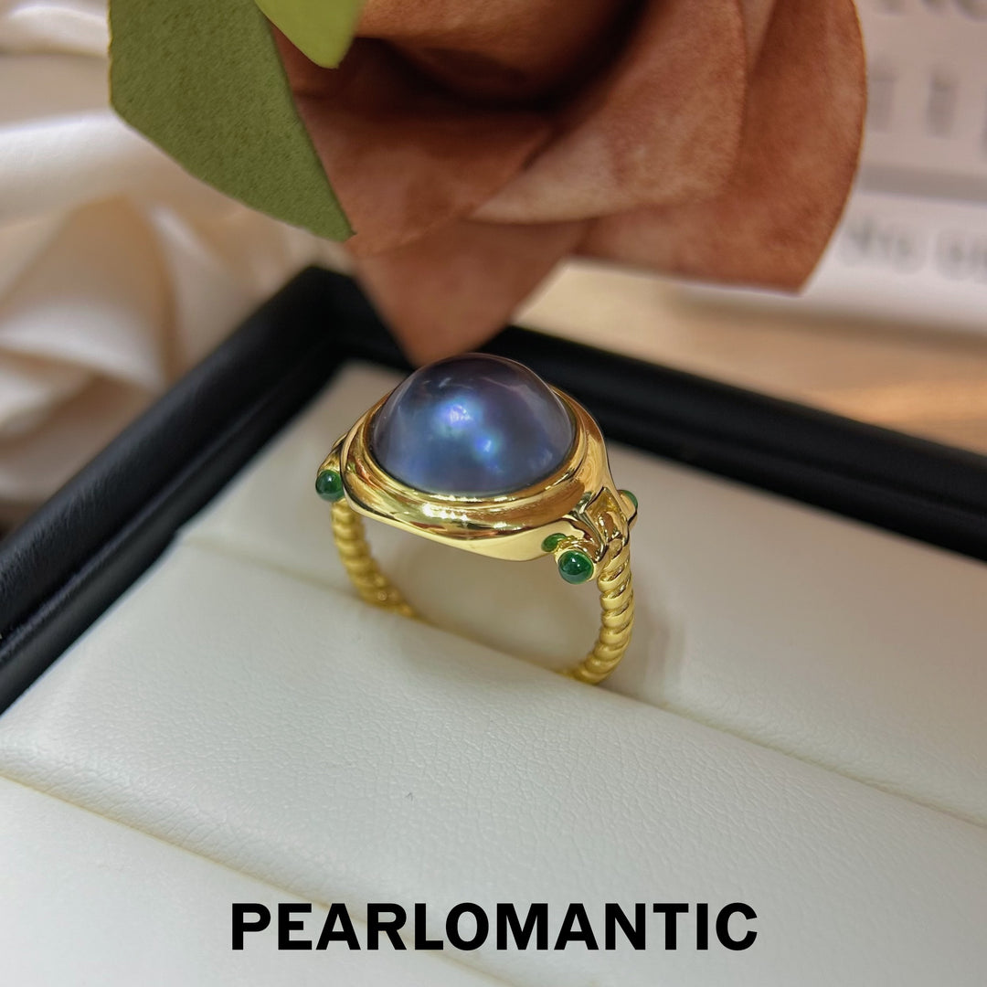 [Designer's Choice] Saltwater Mabe Pearl 10-11mm Vintage Style Adjustable Rings