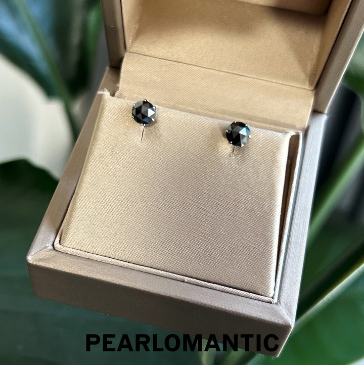 [Fine Jewelry] Black Diamonds & PT900 Midnight Spark Earring Studs
