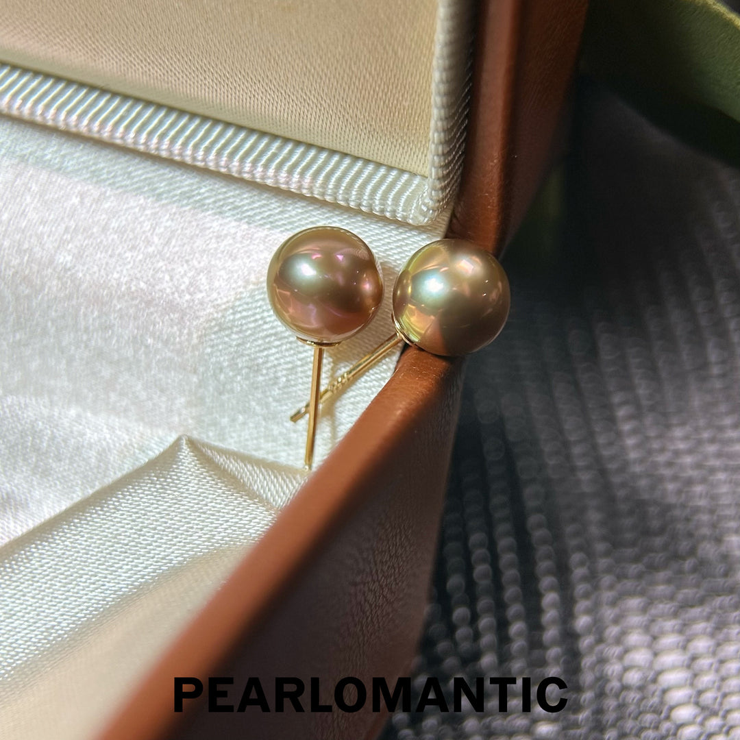 [Esenciales para el día a día] Pendientes de perla cultivada natural "Solar Flare Radiant" de 7-8 mm