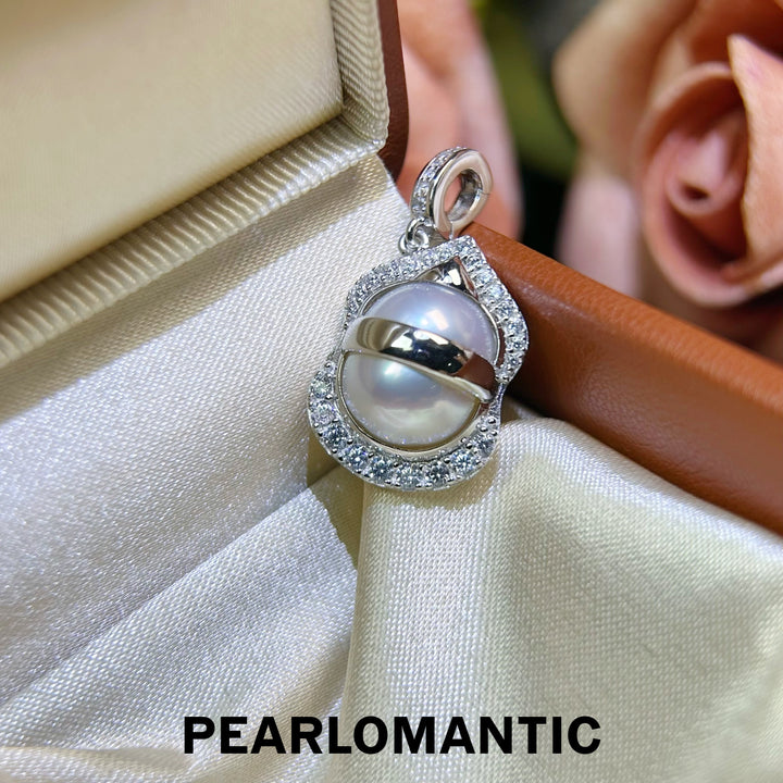 [618 Sale] Australian White Pearl Gourd Pendant Necklace w/ S925 Silver