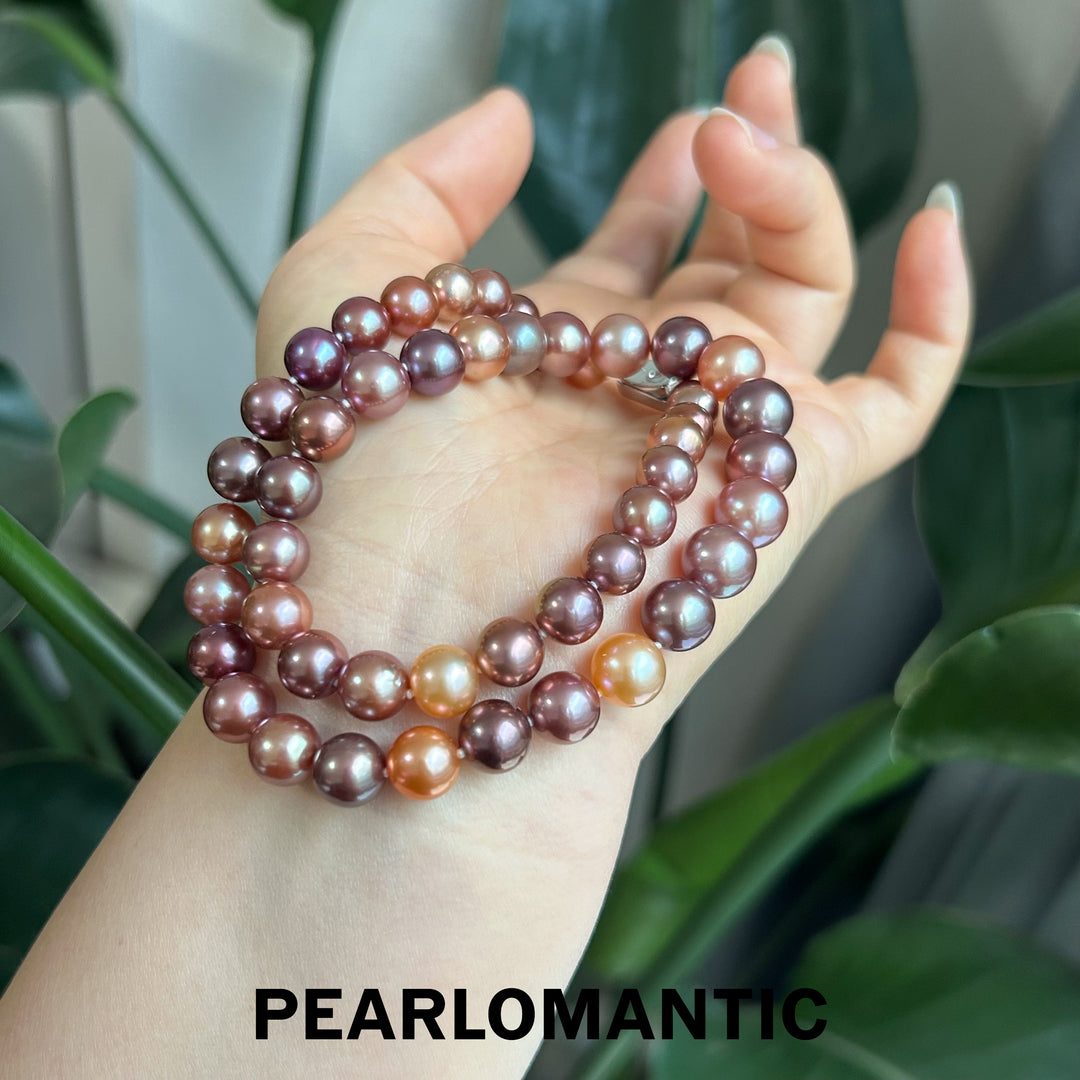 [Designer's Chioce] Freshwater Pearl Rare Metal Gradient Color Classic Necklace