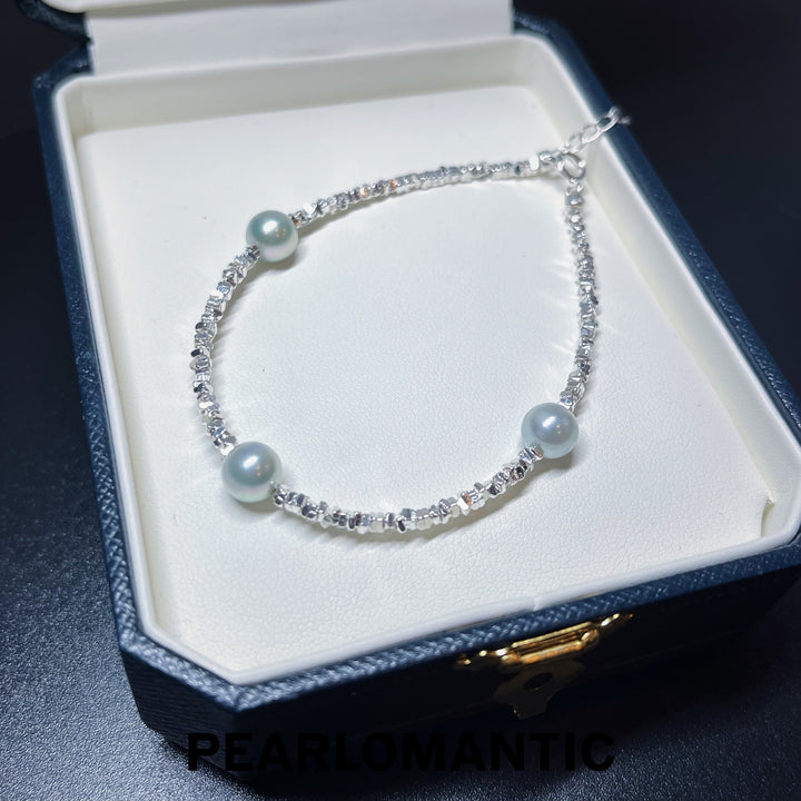 [Designer's Choice] Akoya 6-7mm Pearl Spaced Dainty Bracelet w/ S925