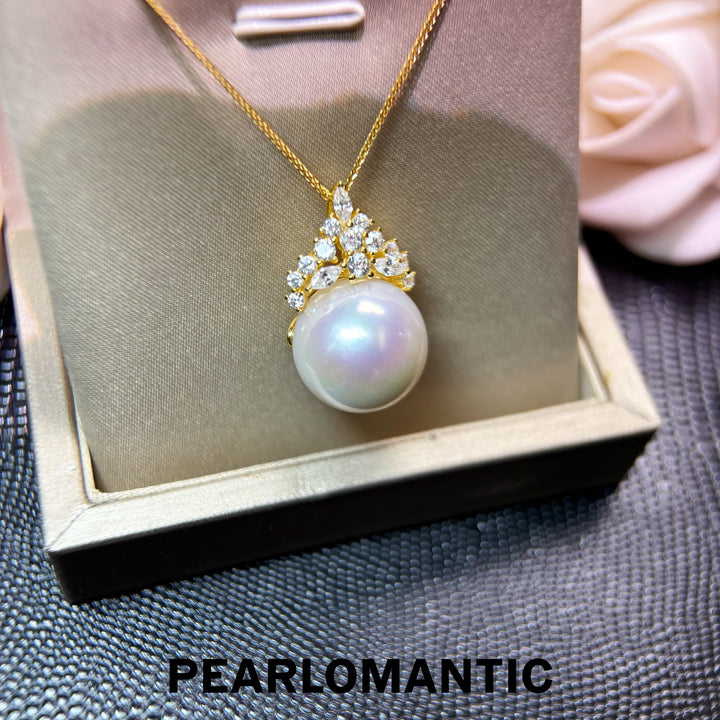 [Designer’s Choice] Snow Queen 15–16mm Pinky Tone Mirror Pearl s925 Pendant