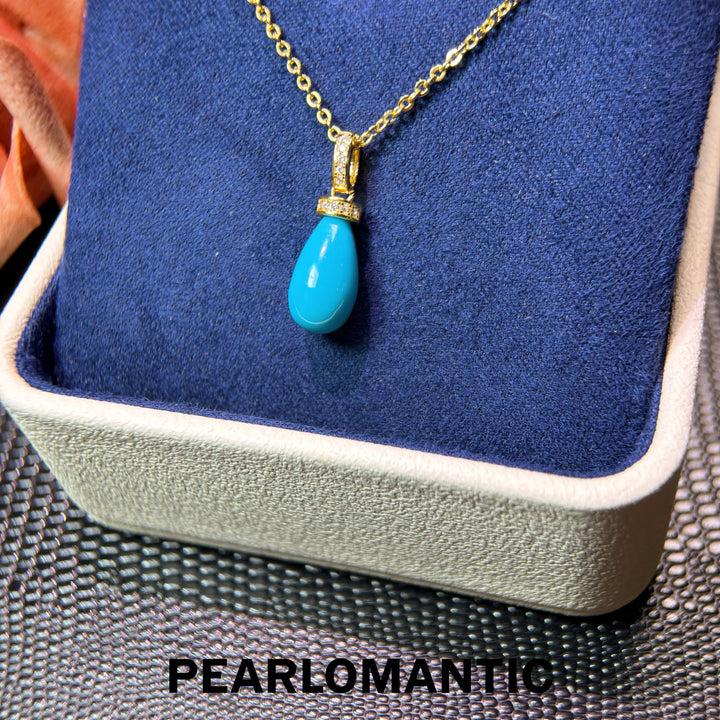 [Designer’s Choice] Azure Drop Sleeping Beauty Turquoise S925 Silver Convertible Pendant