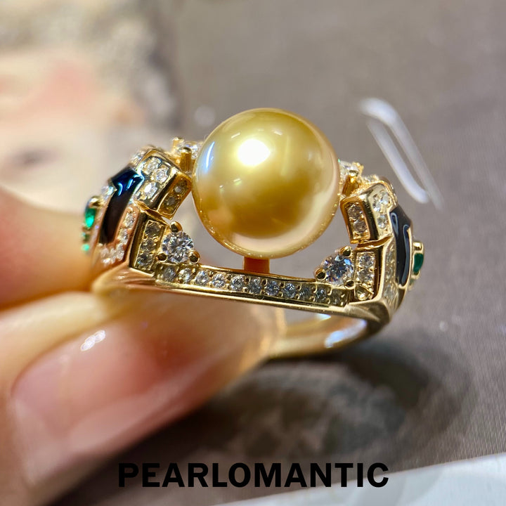 [Designer's Choice] South Sea Golden Pearl 9-10mm Vintage Style Adjustable Rings