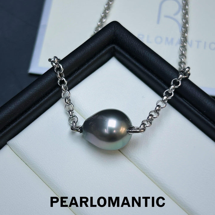 [Designer's Choice] Tahitian Pearl Baroque 13-15mm Silver Necklace 40+5cm