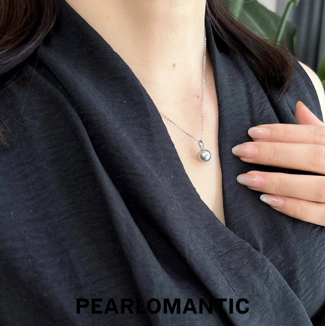 [Fine Jewelry] Tahitian Platinum Gray Pearl PT900 Stud Earrings