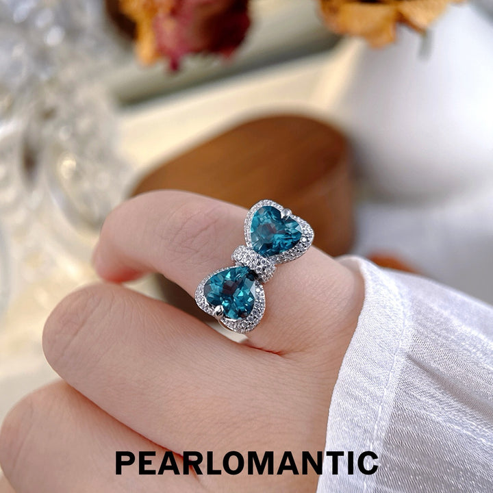 [Designer’s Choice] Blue Ribbon Natural London Blue Topaz Statement Ring in S925 Silver